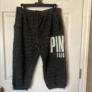 PINK Victoria's Secret Black and White Jogger Sweatpants